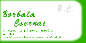 borbala csernai business card
